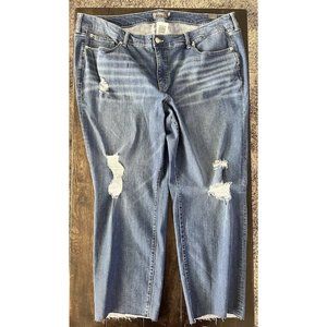 New Torrid Womens Vintage Stretch Denim Ankle Boyfriend Straight Jeans Size 24 T